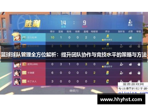 篮球球队管理全方位解析:提升团队协作与竞技水平的策略与方法